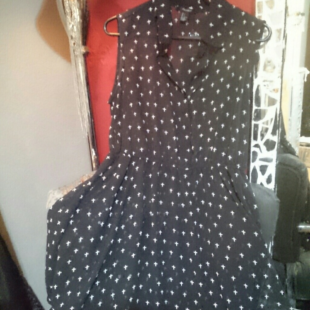 Forever 21 Sheer Cross Dress